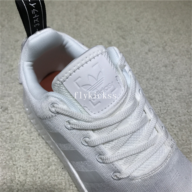 Real Boost Adidas NMD R2 White Black